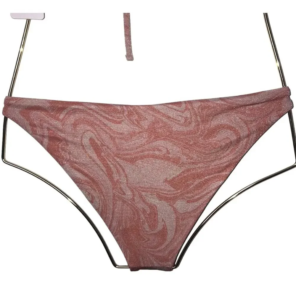 L*Space Bikini Brittany Top Camacho Bottom Metallic Tie Die Swirl Large